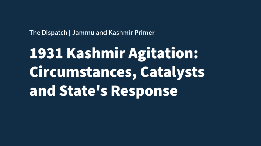 Untitled The 1931 Agitation: Circumstances, Catalysts, and the State’s Early Response