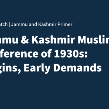 Untitled The All Jammu and Kashmir Muslim Conference: Origins, Leadership, and Early Demands