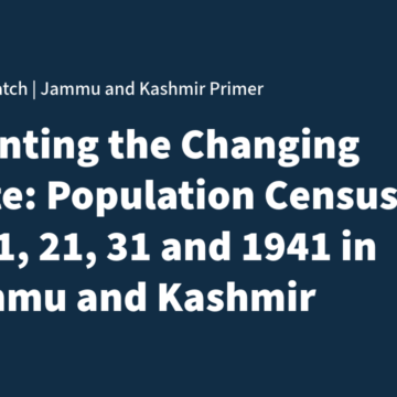 Untitled Counting a Changing State: The Censuses of 1911, 1921, 1931 and 1941 in Jammu and Kashmir