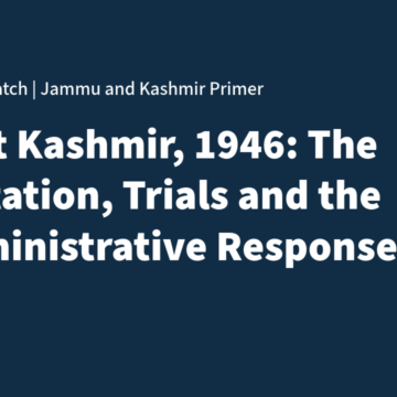 Untitled Quit Kashmir, 1946: Agitation, Trials, and the Administrative Response