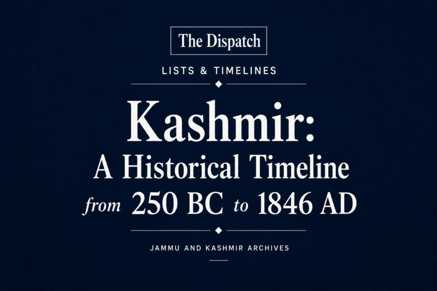 Jammu and Kashmir: A Historical Timeline from 250 BC to 1846 AD